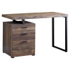 Monarch Specialties 48 in. Brown Reclaimed Wood & Black Metal Computer Desk