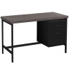 Monarch Specialties 48 in. Black & Grey Top Metal Computer Desk