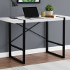 Monarch Specialties 48 in. White & Black Metal Computer Desk