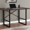 Monarch Specialties 48 in. Brown Reclaimed Wood & Black Metal Computer Desk