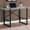 Monarch Specialties 48 in. Taupe Reclaimed Wood & Black Metal Computer Desk