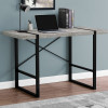 Monarch Specialties 48 in. Grey Reclaimed Wood & Black Metal Computer Desk