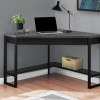 Monarch Specialties 42 in. Black & Grey Top Corner Black Computer Desk