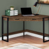 Monarch Specialties 42 in. Brown Reclaimed Wood Corner Computer Desk