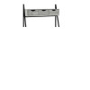 Monarch Specialties 32 x 19 x 61.25 in. Computer Desk - Grey - Black Metal