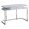 Monarch Specialties 48 x 23.75 x 31 in. Computer Desk - Glossy White - Chrome Metal