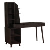 Monarch Specialties 55 in. Espresso Computer Desk with Bookcase