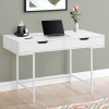 Monarch Specialties 48 in. Computer Desk, White & White Metal