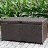 Wicker Lane Outdoor Espresso Wicker Patio Furniture Storage Deck Box