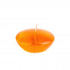 Jeco CFZ-105-12 3 in. Clear Gel Floating Candles Orange - 72 Piece