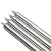 Jeco CEZ-104-12 10 in. Straight Taper Candles Metallic Silver - 144 Piece
