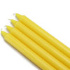 Jeco CEZ-094-12 10 in. Straight Taper Candles Yellow - 144 Piece