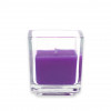 Jeco CVZ-043-8 Square Glass Votive Candles Purple - 96 Piece