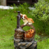 Jeco Playing Dogs Fountain with LED Light