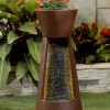 Jeco Cascade Fountain with Flower Pot At Top