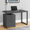 Monarch Specialties 48 in. Left & Right Metal Computer Desk, Modern Grey - Black
