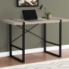 Monarch Specialties 48 in. Metal Computer Desk Modern Taupe - Black