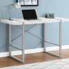 Monarch Specialties 48 in. Metal Computer Desk White - Silver