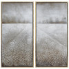 Pebble Road Hand Painted Heavily Textured Bold Metallics Canvas Art by Martin Edwards