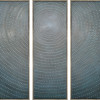 Concentric Hand Painted Heavily Textured Bold Metallics Canvas Art by Martin Edwards