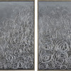 Circular Logic Hand Painted Heavily Textured Bold Metallics Canvas Art by Martin Edwards