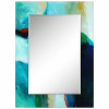 48 x 36 in. Sky Rectangular Reverse Printed Tempered Glass Art with 36 x 24 in. Rectangular Beveled Mirror