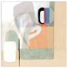 38 x 38 in. Multiform I Abstract Colorful Frameless Tempered Glass Panel Contemporary Wall Art