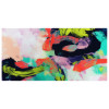 36 x 72 in. Colorful Abstract Frameless Tempered Glass Panel Contemporary Wall Art