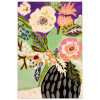 48 x 32 in. Fresh Flowers in Vase I Colorful Frameless Tempered Glass Panel Contemporary Wall Art