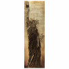 Handed Painted Rugged Wooden Wall Sculpture with Gold Leaf - Liberty