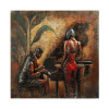 Primo Mixed Media Hand Painted Iron Wall Sculpture - Romance