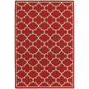 Oriental Weavers Meridian 1295R 8 Round Round - Red/ Ivory-Polypropylene