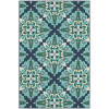 Oriental Weavers Meridian 2206B 8 Round Round - Blue/ Green-Polypropylene