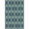 Oriental Weavers Meridian 2209B 8 Round Round - Navy/ Green-Polypropylene
