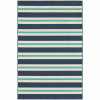 Oriental Weavers Meridian 5701B 8 Round Round - Blue/ Ivory-Polypropylene