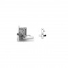 Office Mortise Trim Only with P Lever & LN Rose, Satin Chrome