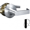 2.75 in. Backset Commercial Communicating Passage Augusta Lever Grade 1 Cylindrical Lock Satin Chrome