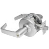 Zinc Newport Lever & D Rose Single Cylinder Classroom Grade 2 Standard Duty Lever Lock L4 Keyway, Satin Chrome