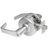 Zinc Newport Lever & D Rose Single Cylinder Storeroom Grade 2 Standard Duty Lever Lock L4 Keyway, Satin Chrome
