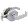 Privacy Cylindrical Lock Grade 2 with L Lever, L Rose & ASA Strike, Satin Chrome