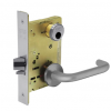 Storeroom Closet Mortise Trim Only with J Lever & LN Rose, Satin Chrome
