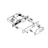 Double Cylinder Store Door Mortise Lever by Lever Lock Body, Strike, Front Plate & Screws, Satin Chrome