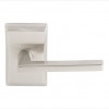Helios Lever Passage with Square Rose & CF Mechanism, Satin Nickel