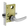 Storeroom Closet Mortise Trim Only with B Lever & LN Rose, Satin Chrome