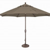 11 ft. Catalina Octagon Push Button Tilt Market Umbrella Taupe