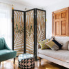 3 Panel Papete Screen Brown