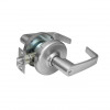 Zinc Newport Lever & D Rose Single Cylinder Entry Grade 2 Standard Duty Lever Lock L4 Keyway, Satin Chrome