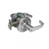2.75 in. Backset Zinc Newport Lever & D Rose Single Cylinder Entry Grade 1 Extra Heavy Duty Cylindrical Lever Lock L4 Keyway, Satin Chrome