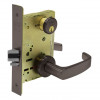 Office Mortise Trim Only with L Lever & LN Rose, Oil Rubbed Bronze