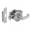 Privacy Cylindrical Lock Grade 1 with L Lever, L Rose & ASA Strike, Satin Chrome